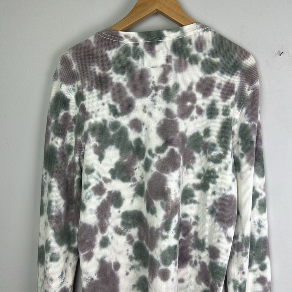 NEW Spiritual Gangster Men’s Thermal Crew Neck Long Sleeve Shirt Size M Tie Dyed - Picture 8 of 16